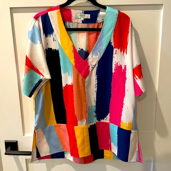 Crosby By Mollie Burch Judy Susie Short Sleeve Tunic Size M - Picture 1 of 3